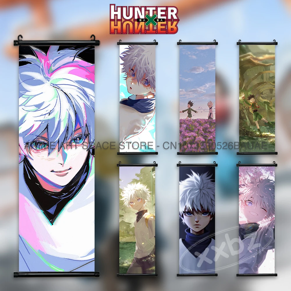 Hunter X Hunter-pintura colgante, carteles, decoración del hogar, rollos de Anime clásicos, imagen, arte de pared, lienzo, fondo de cabecera, regalo