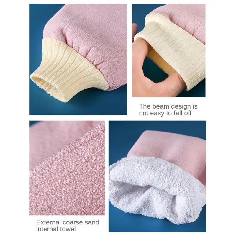 

Exfoliating Bath Gloves Body Scrub Gloves SPA Shower Mitt Body Wash Sponge Massager Towel Rub Dead Skin Remover Bathroom Tools