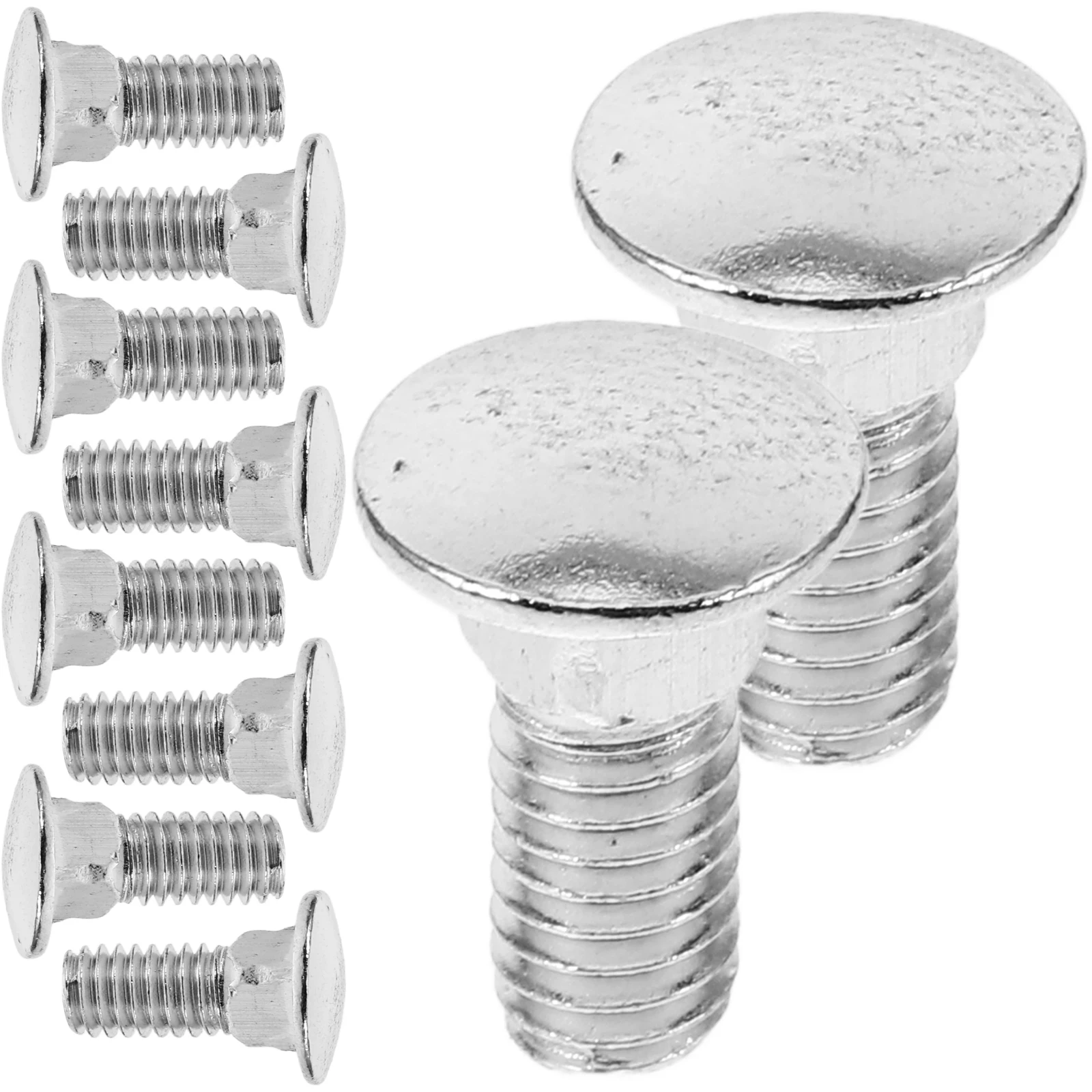 

100pcs Galvanized Bolts Zinc Plated Fully Threaded Round Head Fasteners Collection Hardware Wheel Studs Carriage Bolts