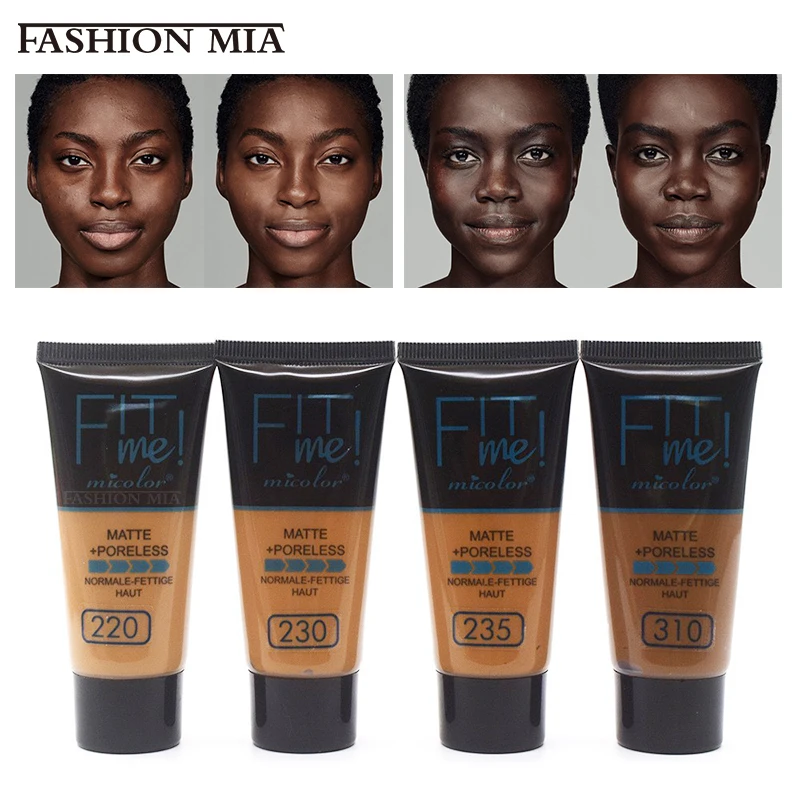 Base de maquillaje de cobertura completa para mujeres negras, corrector de piel seca aceitosa, productos de maquillaje para mujeres negras