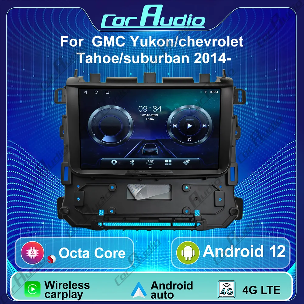 

9 Inch Android Car Video Player FOR GMC Yukon Chevrolet Tahoe Suburban Denali 2015 -2019 GPS Navigation 4G LTE Bluetooth Carplay