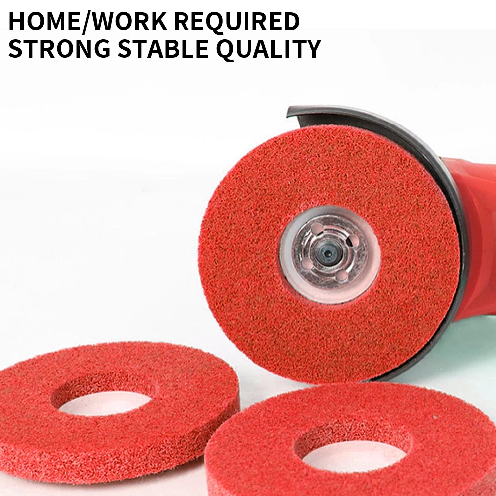 Disco abrasivo per lucidatura in fibra di Nylon da 4 pollici disco abrasivo da 100mm per smerigliatrice angolare in metallo per la lavorazione del legno apertura per lucidatura 16 mm1pc