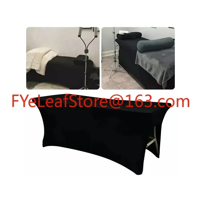 Beauty bed cover white rectangular elastic table cover