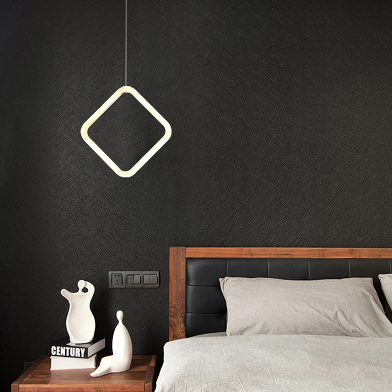 Minimalismo LED Pendant Lights para quarto, iluminação de bar, decoração de casa, lâmpada nórdica, luminárias, bar, ouro, preto