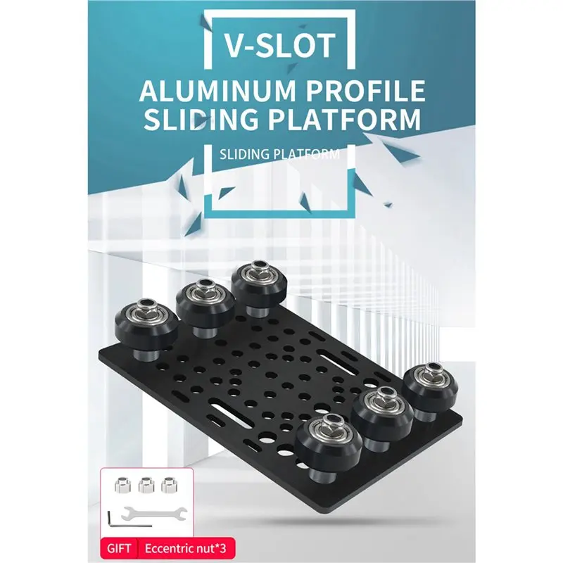 DT19-4X V-Slot Gantry Plate Set 20-80Mm With V-Slot Solid V Wheel POM Kit For Profiles CNC Machine Part 3D Printer Parts