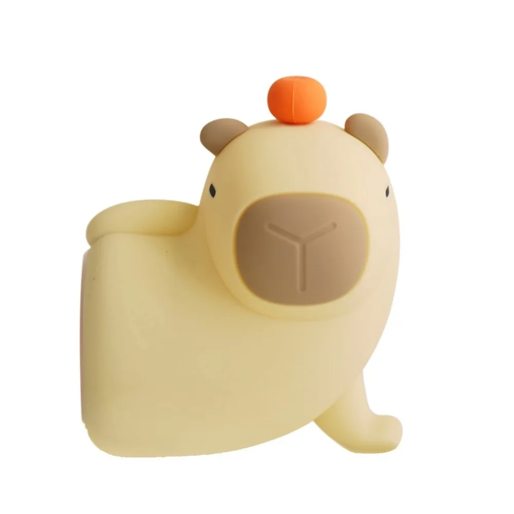 USB Rechargeable Capybara Night Light Capybara Shape Timing Dimming Guinea Pig Night Light Eye Protection LED