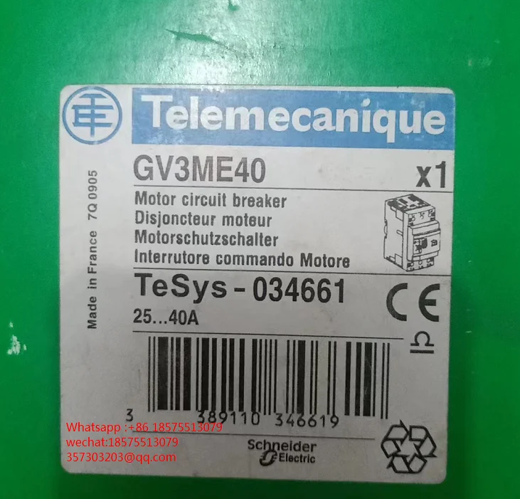 

For Schneider GV3ME40 25 ~ 40A Motor Circuit Breaker New