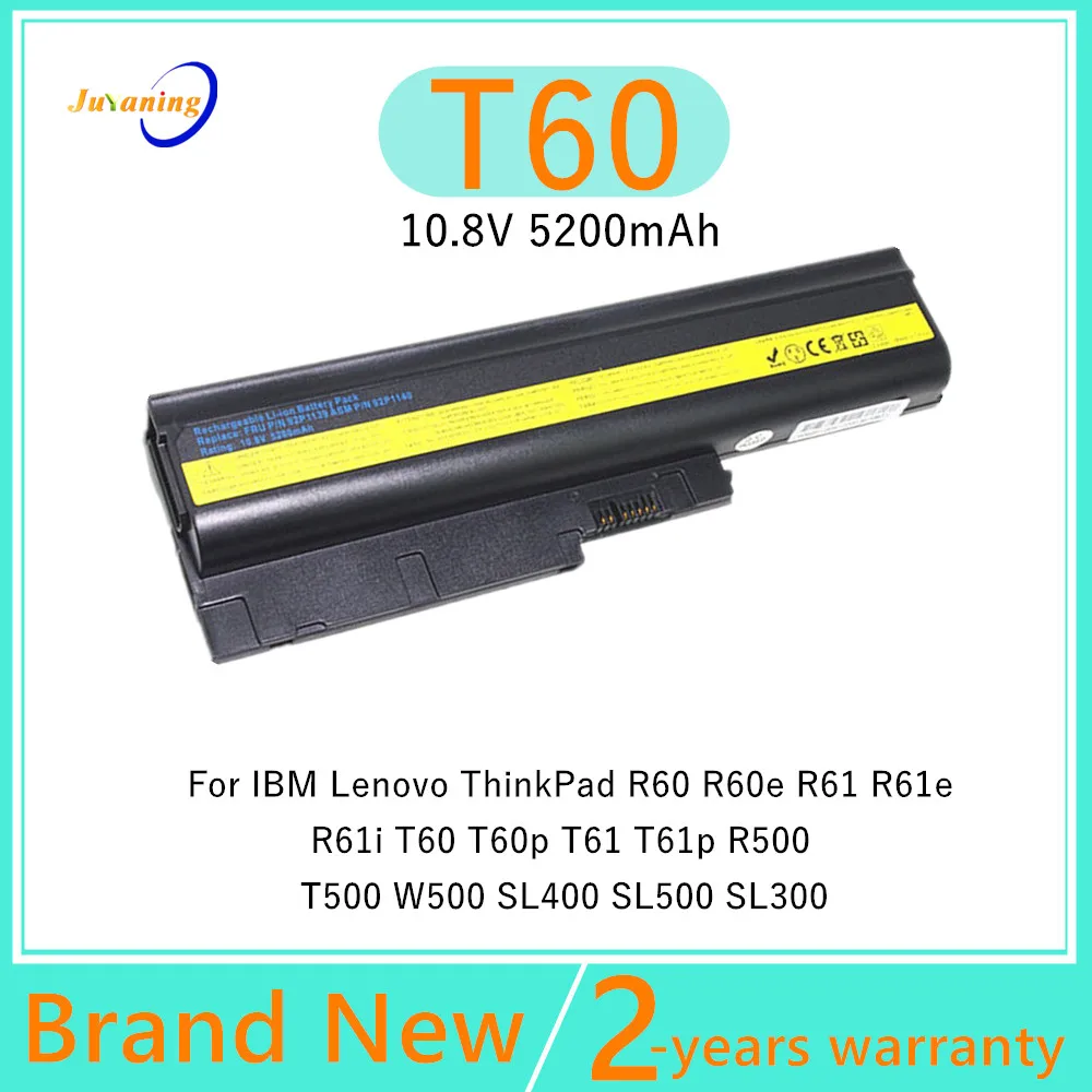 

Juyaning Laptop battery For Lenovo ThinkPad R60 R60e R61 R61e R61i T60 T60p T61 T61p R500 W500