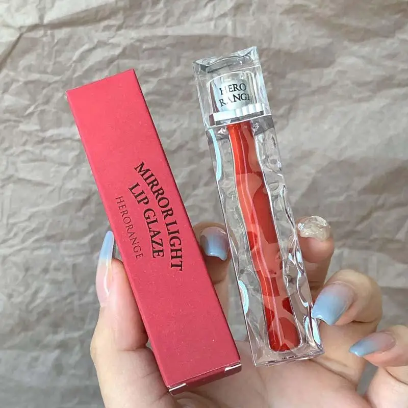 Nuovo HERORANGE Impermeabile Antiaderente Tazza Specchio Smalto per labbra Lunga Durata Lip Gloss Tinta Tintura Rossetto liquido Trucco di bellezza Cosmetico