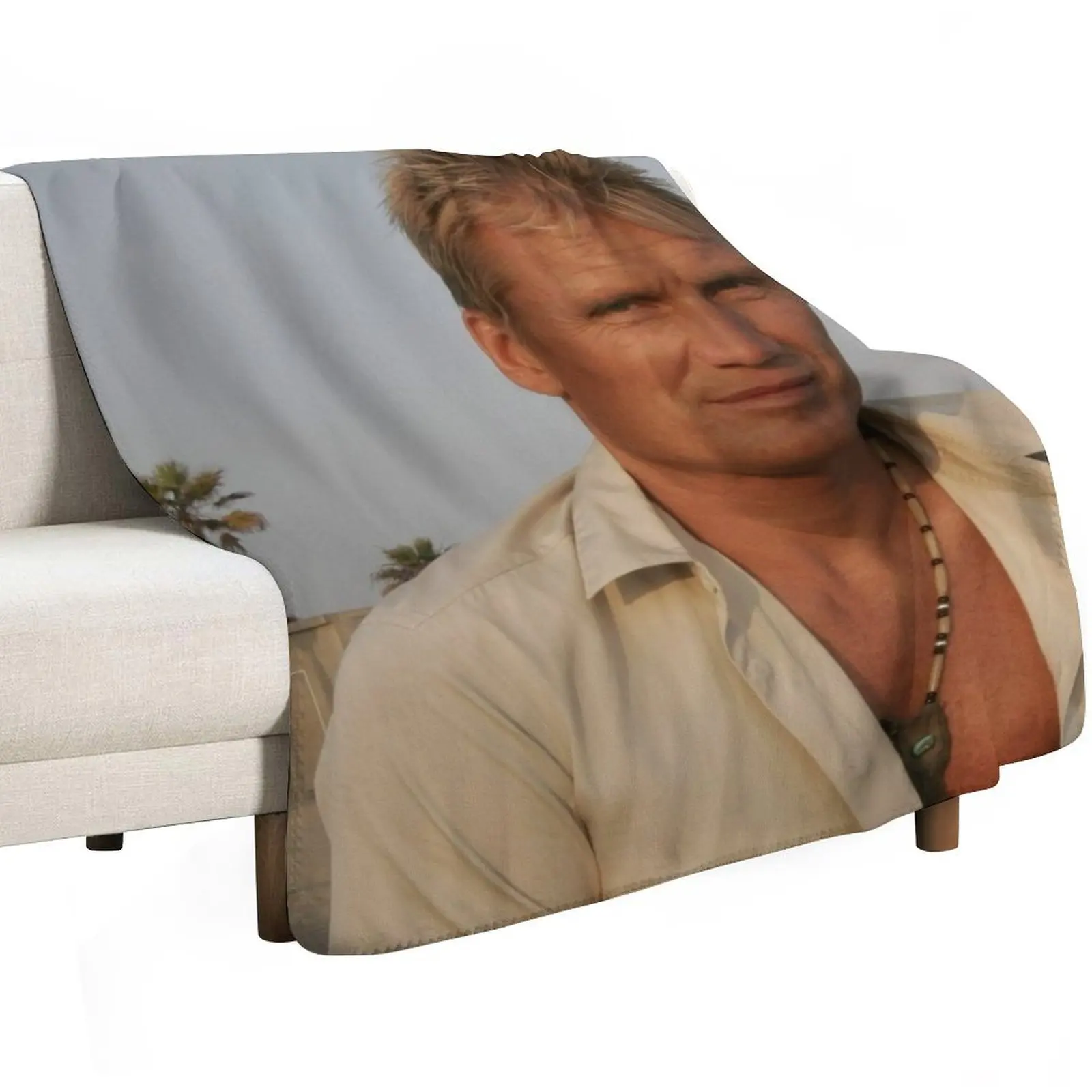 Dolph Lundgren Throw Blanket Luxury Designer Hairy Plush Vintage Weighted Sofa Blankets