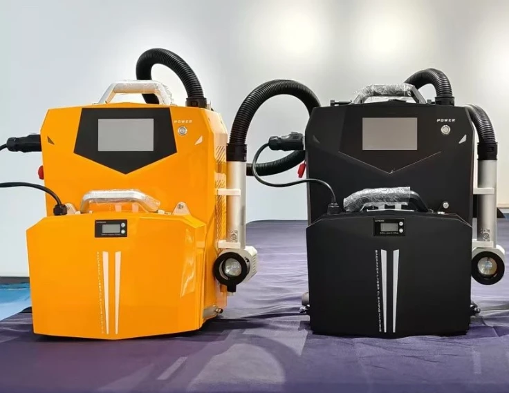 Macchina per la pulizia portatile Zaino 50W 100W MINI Macchina per la pulizia a impulsi per metallo, legno, alluminio