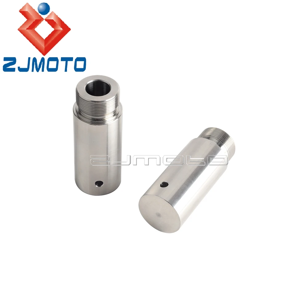 Chrome Steel Motorcycl 39mm Fork Tube 2-5 Inch Extensions For Harley Dyna Glide Sportster XL 883 1200 Front Fork Tubes Extender