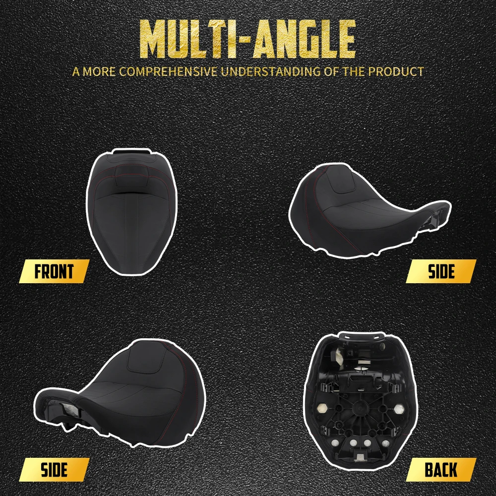 Motorcycle Solo Driver Seat For Harley Touring CVO Street Road Glide 23-Up FLHX FLTRX 2024-Up FLHXU 25-later Front Cushion Seat