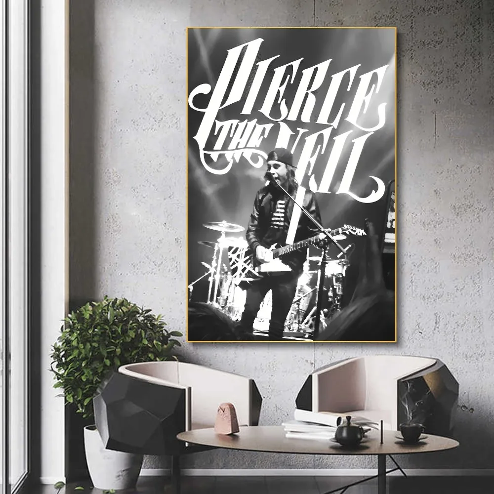 Pierce The Veil Band DIY Sticky Poster Fancy Wall Sticker for Living Room Bar Decoration Wall Decor