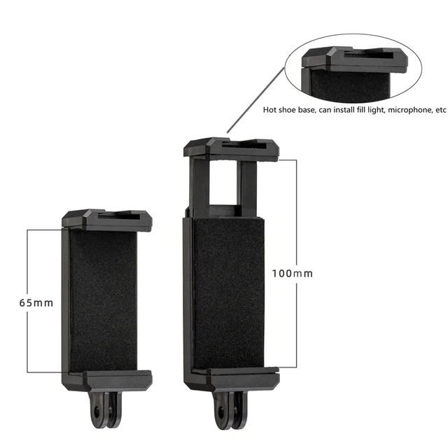 Uchwyt na telefon z klipsem Adapter do smartfona Iphone Huawei Samsung Statyw 1/4 cala Otwór na nakrętkę Gopro Selfie Stick Akcesoria
