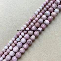 Genuine Semi-precious AA Quality China XJ Natural Rhodonite Stone Round Loose Beads 15