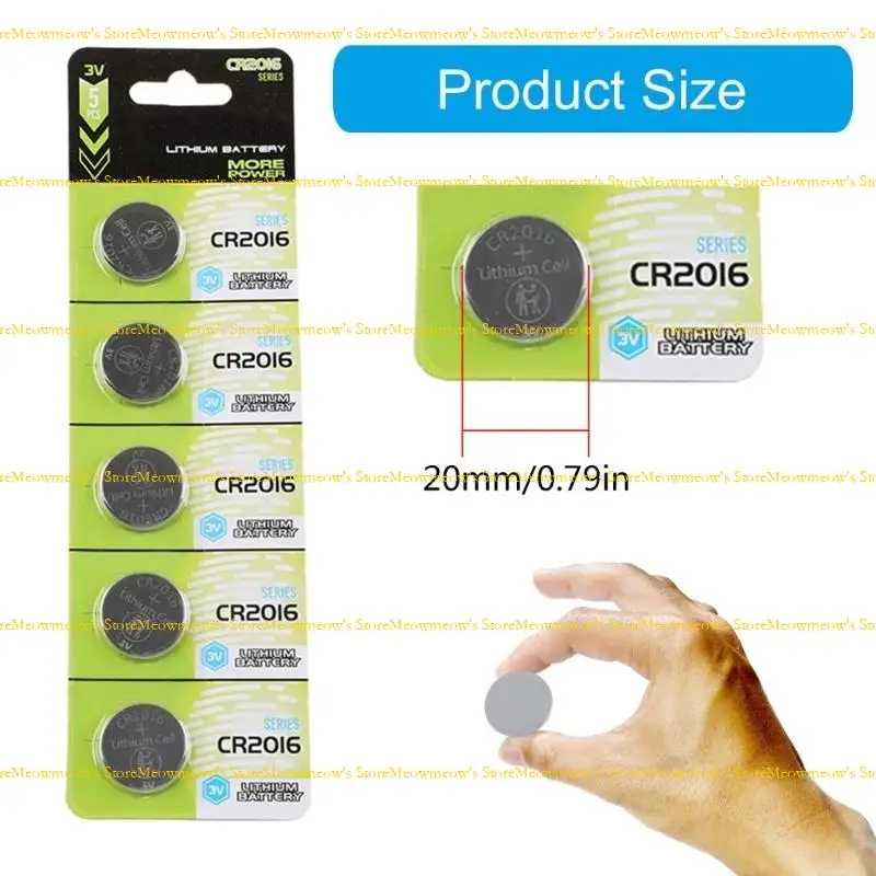 W91A 5/10Pieces CR2016 리튬 배터리 CR2016 리모컨 및 장난감 용 배터리