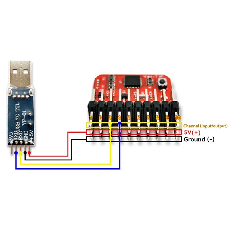 Receptor remoto modelo ABJF-3-30V T1P PWM a PPM/SBUS/ELRS para módulo convertidor de señal codificador DJI S.BUS de 32 bits
