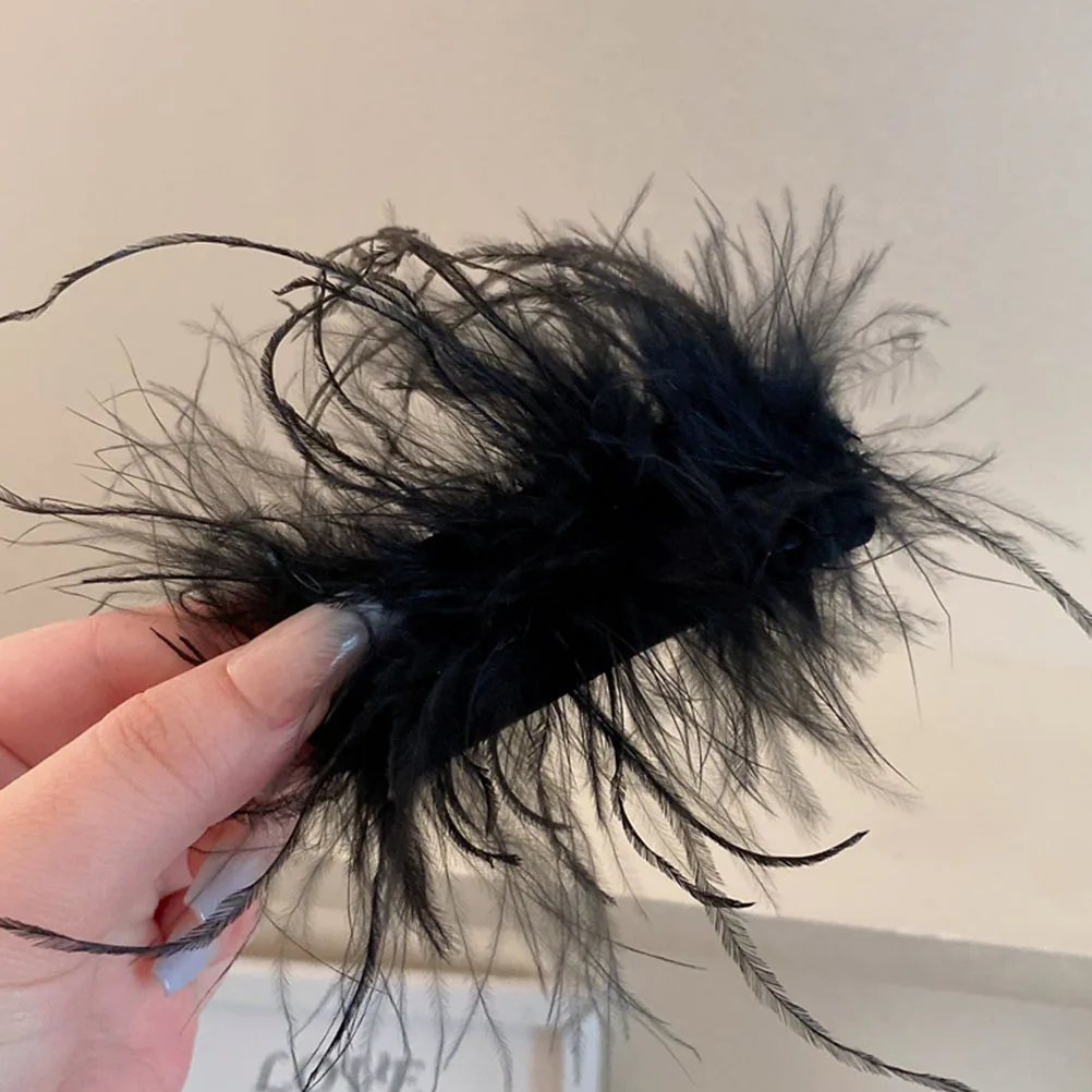 

2 Pcs Hairpin Flat Clips Women for Accessories Bangs Ostrich Miss