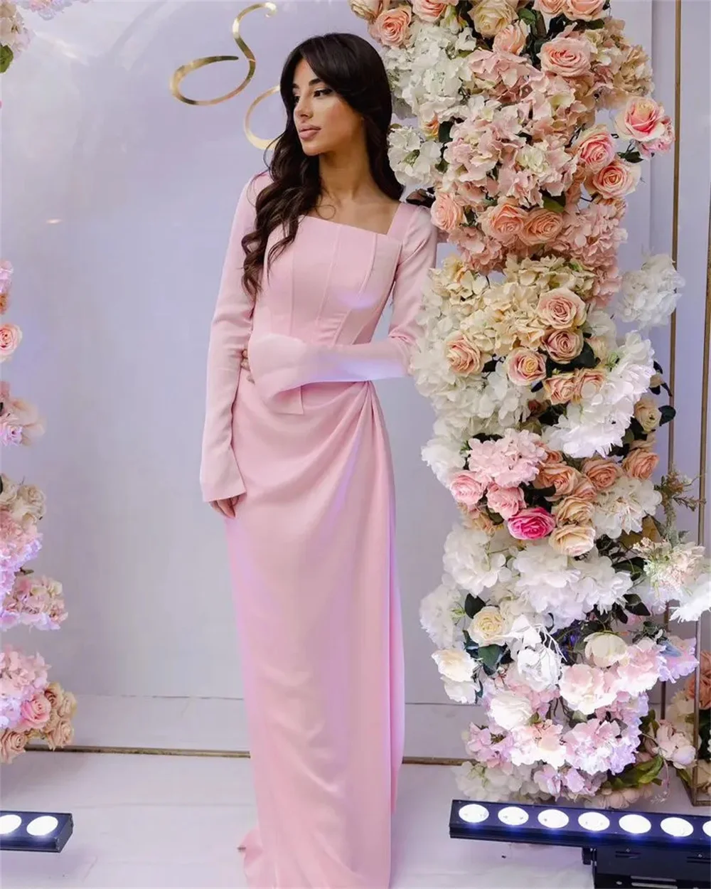 

ROYET Classic Square Neck Long Sleeve Mermaid Evening Dress Long Formal Floor Length Elegant Prom Gown New Customized 2025