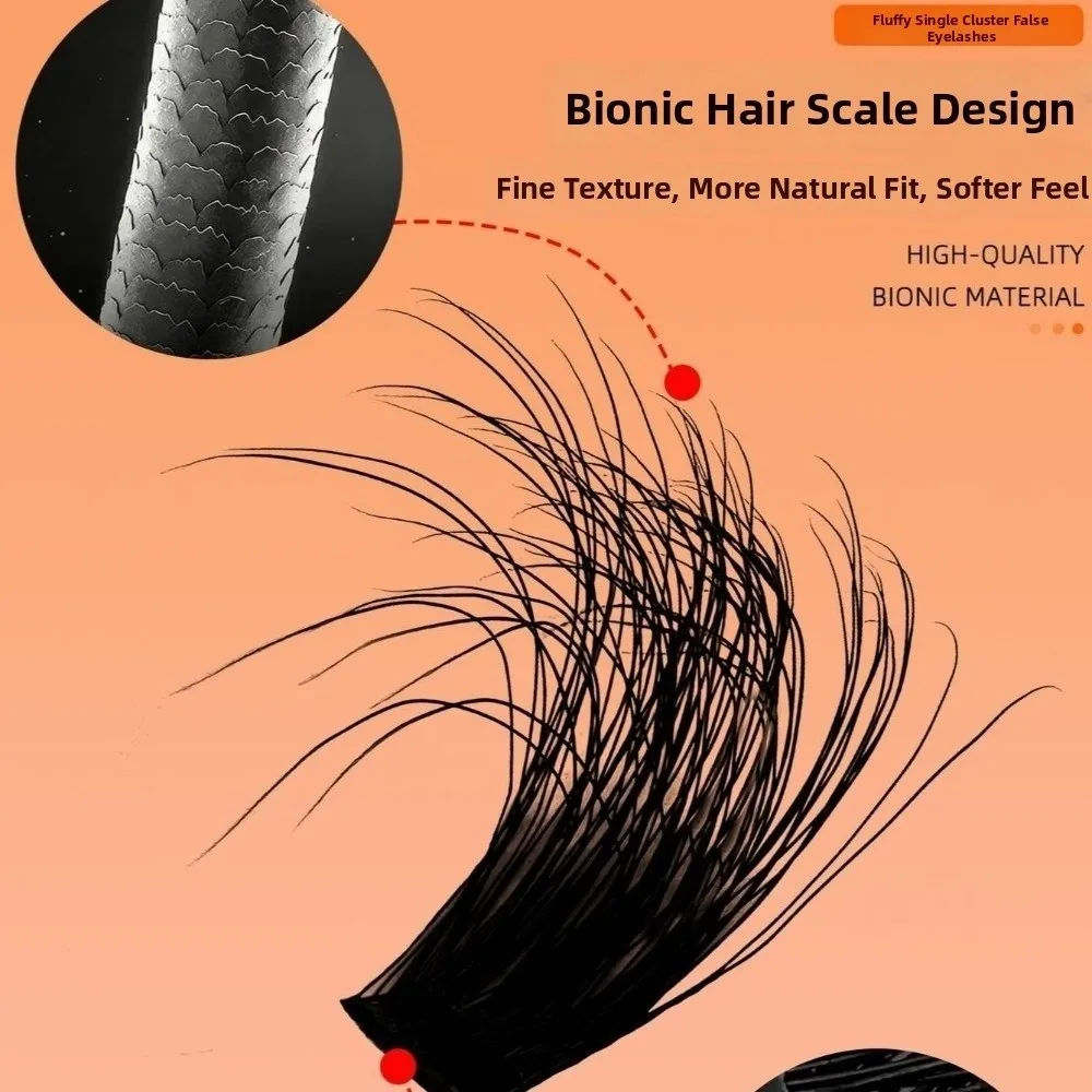 Thick False Eyelashes Single-cluster European-style Eyelashe Eye Makeup Tools Segmented Curled Bionic Eyelashes Multi-layered