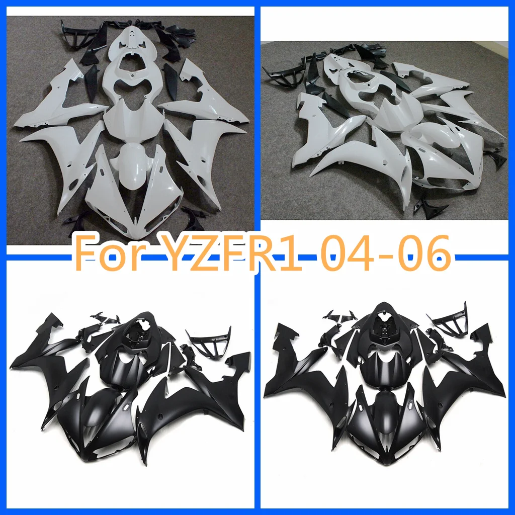

Бесплатный комплект обтекателей на заказ для YAMAHA YZFR1 04 05 06 YZF-R1 2004 2005 2006 100% подходит для ZXMT ABS пластик Road Race Белый кузов