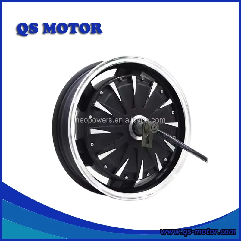 QS Motor 14 Inch 260 E-Scooter Hub Motor(30H) 1500W V1 Type, 48V/60V/72V Double Shaft Brushless DC Motor