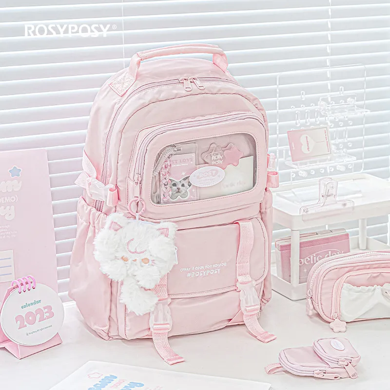 

Rosyposy Cream Pink Ita Backpack Large Capacity Laptop Backpack For Students Teens Travel Daily Commute Fits 15 Inch Laptop