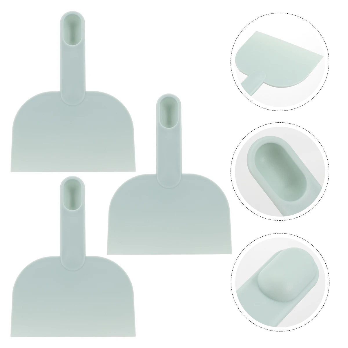 

3 Pcs Flour Spoon Kitchen Tool Bread Spatula Scraper Dough Pie Pastry Plastic Scrapper Cooking Spatulas for Use