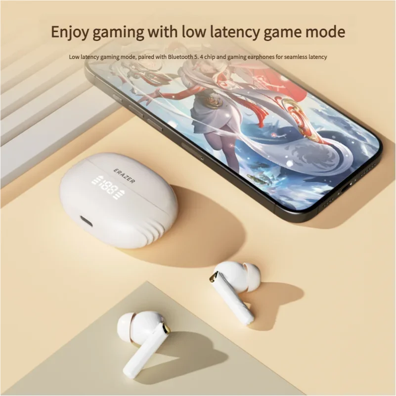 Lenovo ワイヤレス Bluetooth インイヤーイヤホン ANC メインノイズリダクションイヤホン IP55 防塵防水ゲーミングヘッドフォン