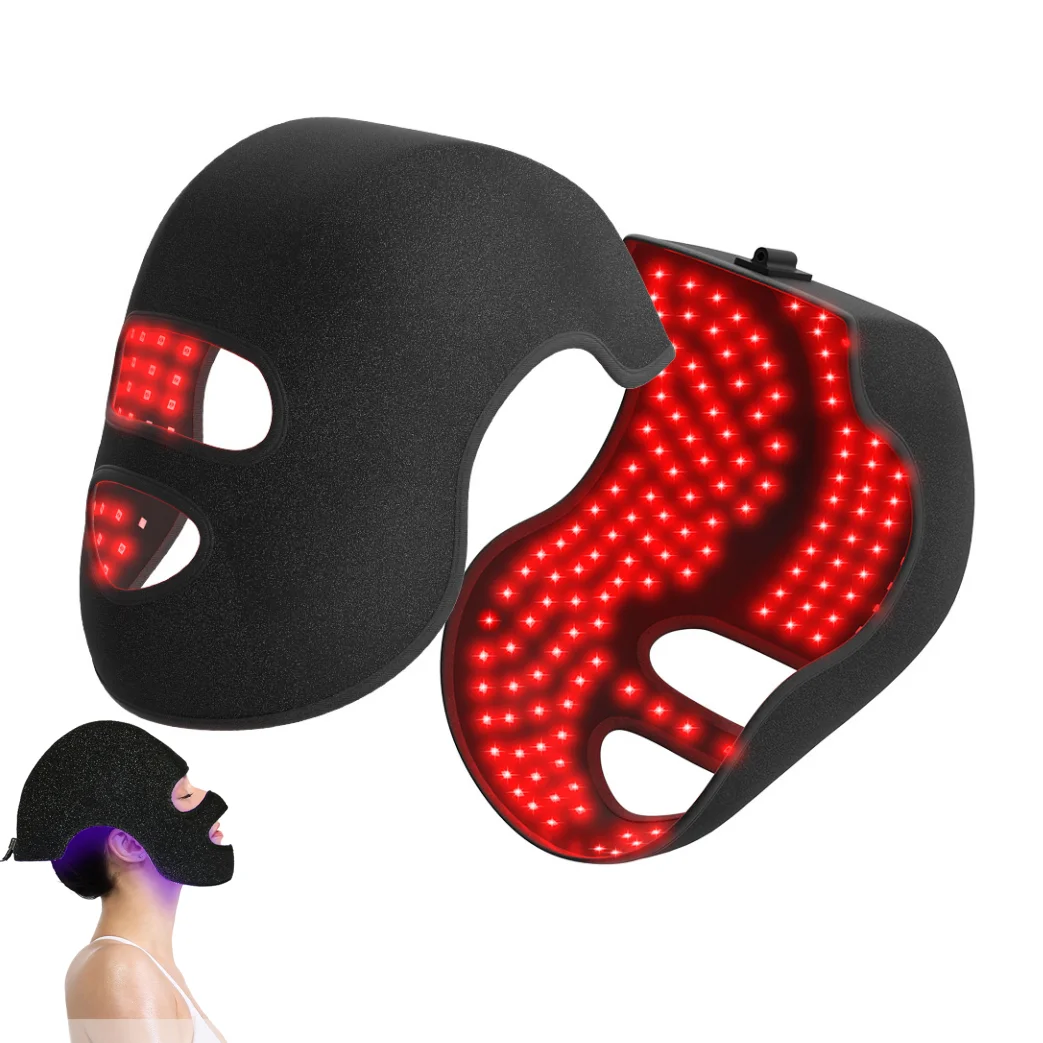 4 Kleuren LED Hoed & Gezichtsmasker Rood Licht Therapie LLLT 660nm + 850nm Huidverjonging & Witter Anti Aging Voorkomen Haaruitval & Voeden Haar