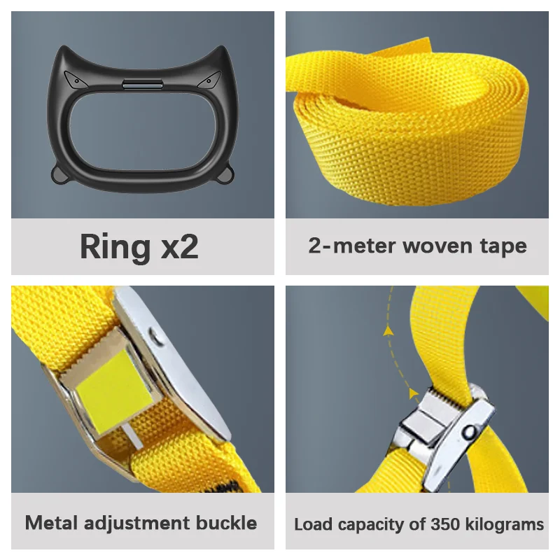 Kid's Gymnastics Rings, Indoor Gym Rings with Adjustable Straps, Bearing 750lbs(NO Bar)