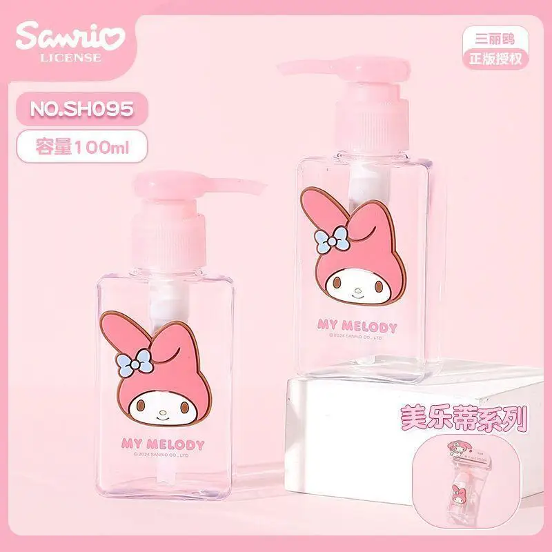 

Sanrio Travel Bottled New My Melody Cinnamoroll Kuromi мультфильм путешествия портативный лосьон бутылка шампунь бутылка диспенсер многоразового использования