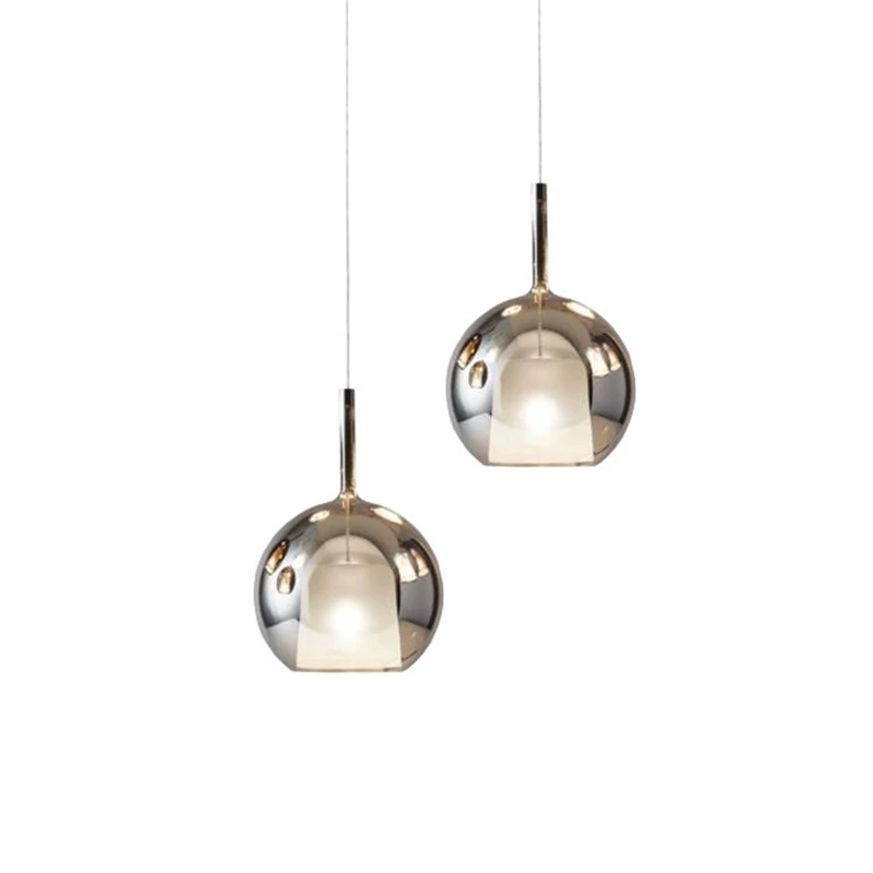Italian Luxury Gradient Color Glass Bubble Pendant Lights LED Staircase Chandeliers Dining Room Bedroom Kitchen Decor Lighting
