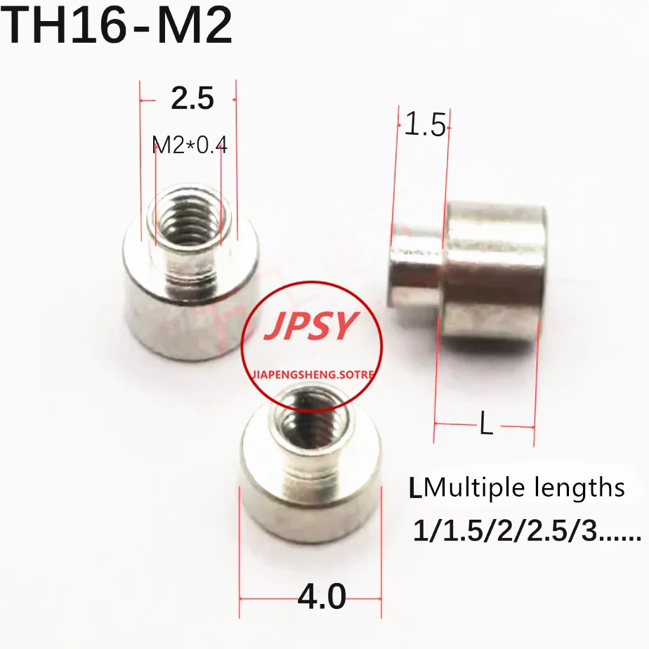100PCS TH16-M2 0.3-10.0 SMD Nut PCB Surface Mount Nut SMT Welding Stud