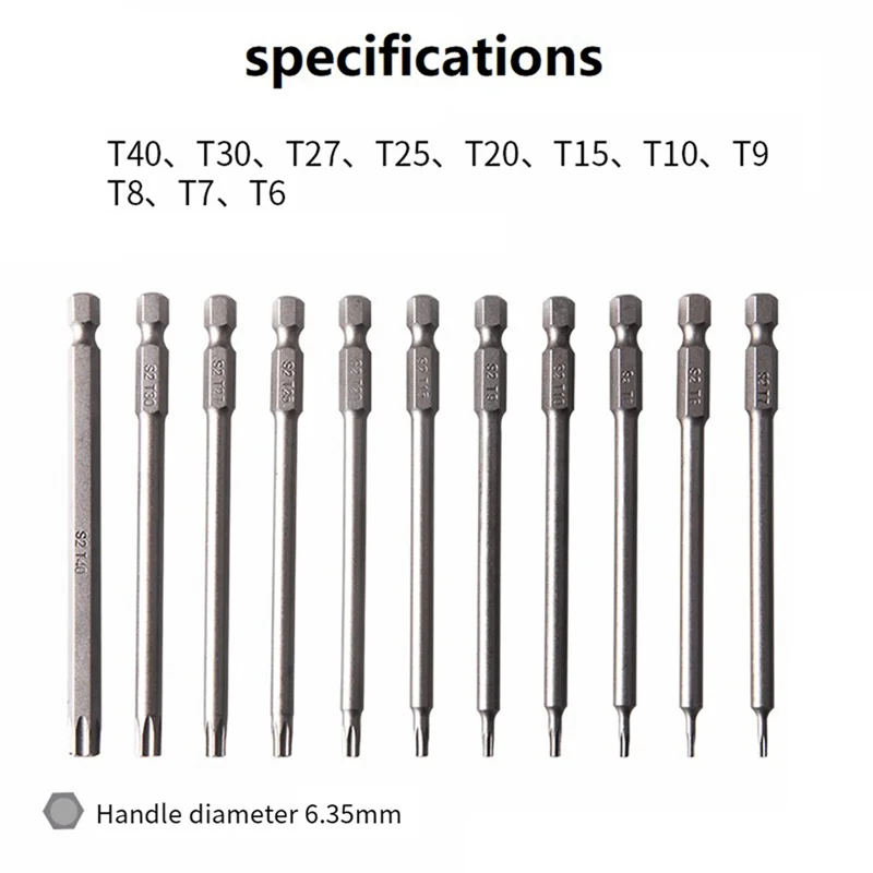 A26I-11Pcs Hex Screwdriver Set Extended Hex Handle Screwdriver Multi-Function Tool Set Durable Easy To Use