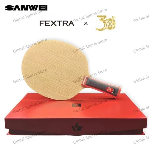 SANWEI FEXTRA 7 30th hoja de tenis de mesa FEXTRA VII edición de aniversario raqueta de tenis de mesa profesional 7 capas de madera pura