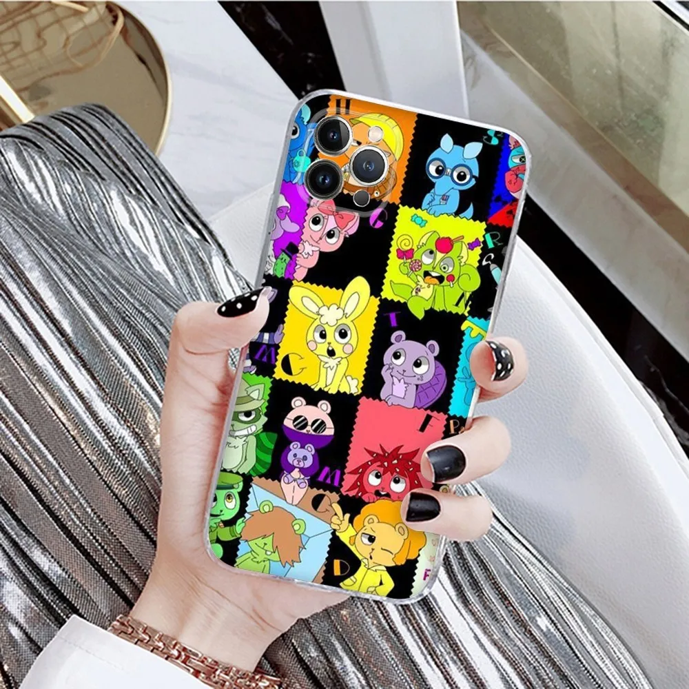 Happy Tree Friends Phone Case For iPhone 13 14 Pro Max XS XR 12 11 Pro 13 Mini 6 7 8 Plus Clear Back Cover Capa