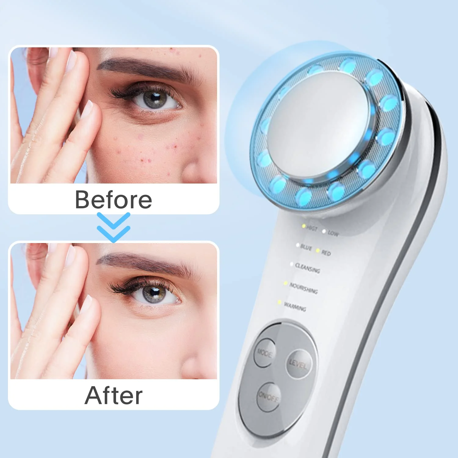 Facial Beauty Massager Skin Care Beauty Tool Face Massager Vibrating Deep Cleaning Skin Rejuvenation