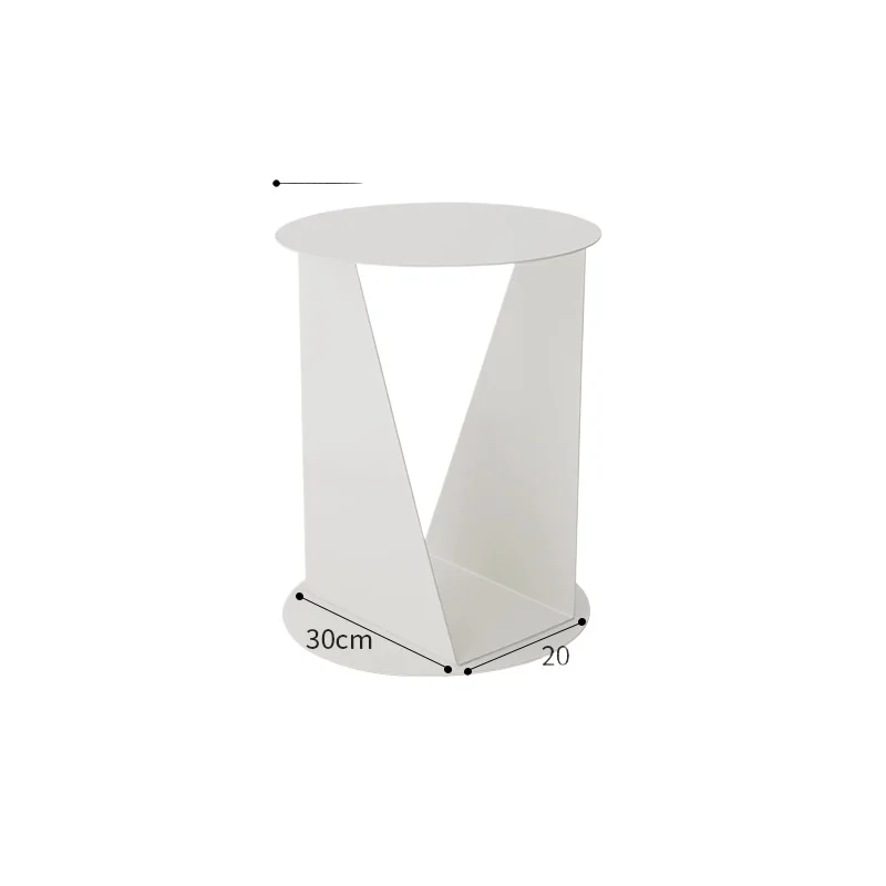 Modern Iron Side Table Round Coffee Table for Small Spaces Furniture Minimalist Living Room End Table  Light Luxury Design