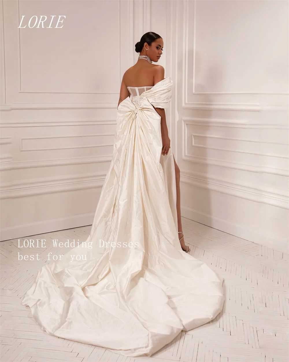 LORIE Luxury Mermaid Civil Wedding Dress Sweetheart One Shoulder Bridal Dresses Noval Bow Wedding Gown Customized 2026