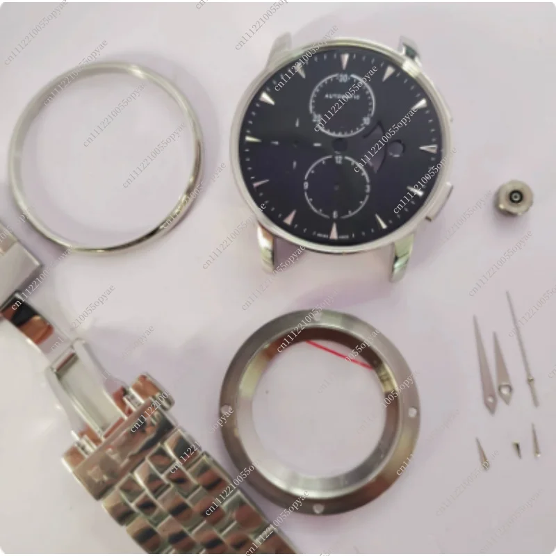 Stainless Steel Sapphire Crystal Mirror Watch Case Accessory For 7750 M8607 Mirror Finish Watch Modification Part