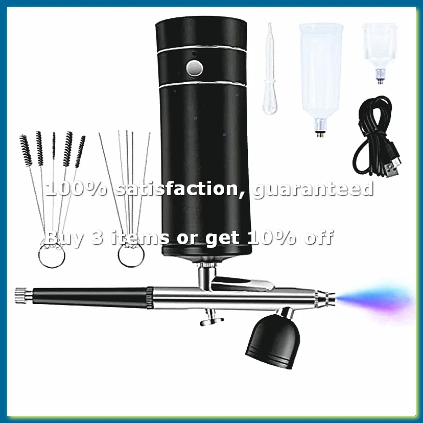 ●Airbrush Kit Rechargeable Cordless Airbrush Compressor,30PSI High Pressure,Portable Handheld Airbrush ,Airbrush Set