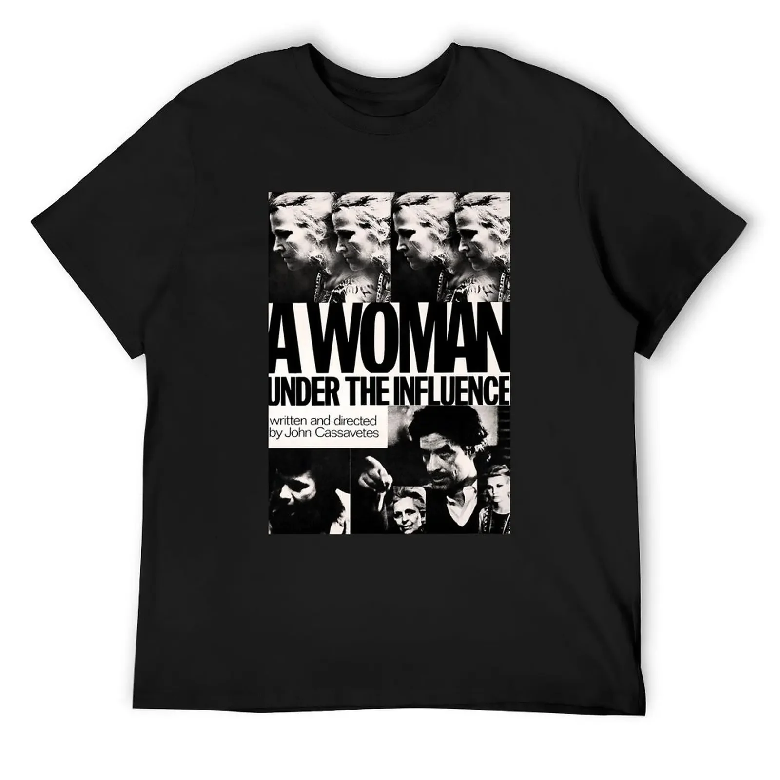 

A Woman Under The Influence John Cassavetes Poster T-Shirt oversized summer top workout shirts for men