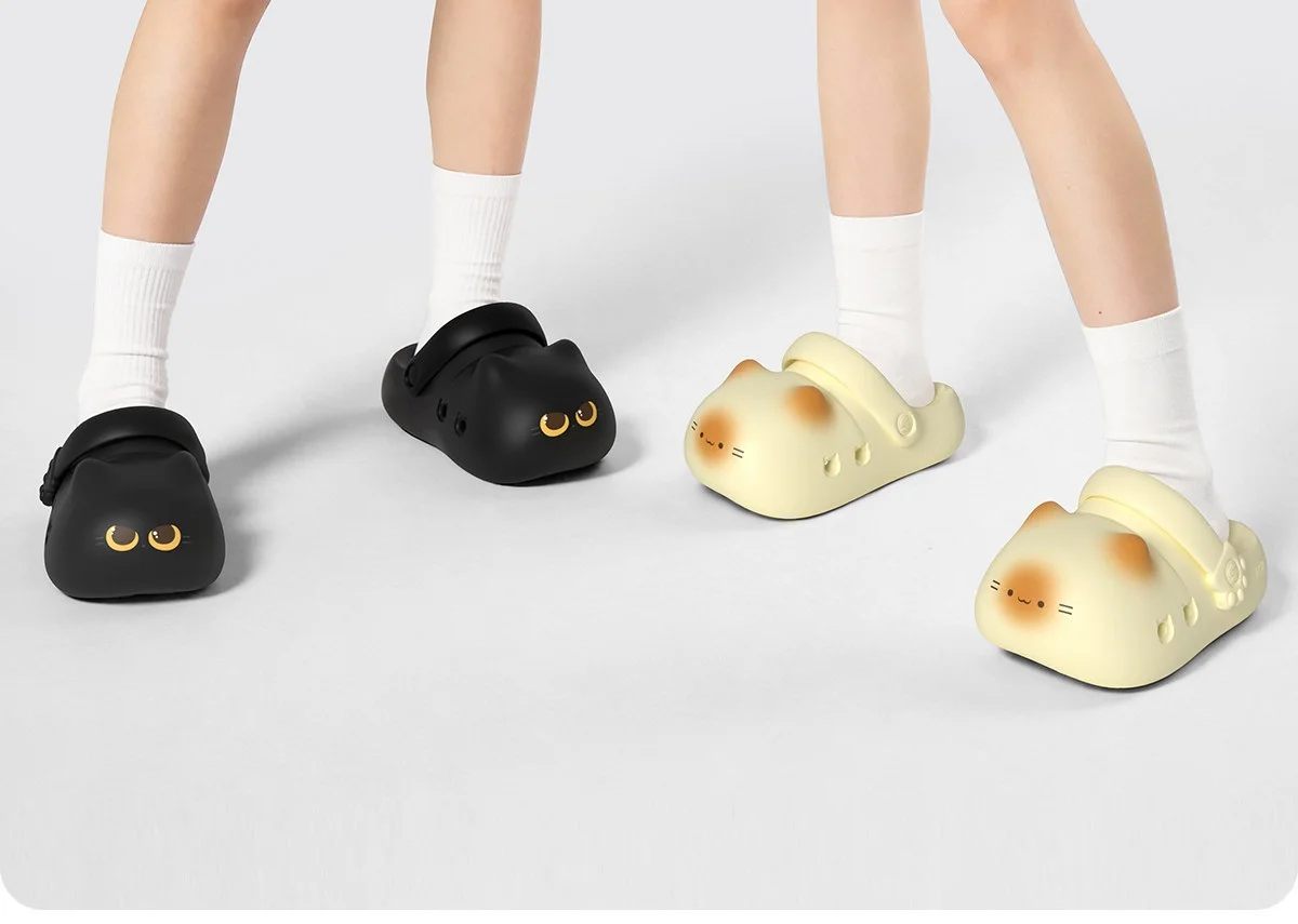 Nuevas Pantuflas de Gato para Mujer, Mules de Verano Ligeras, Sandalias de Interior Antideslizantes e Inodoras, Pantufla