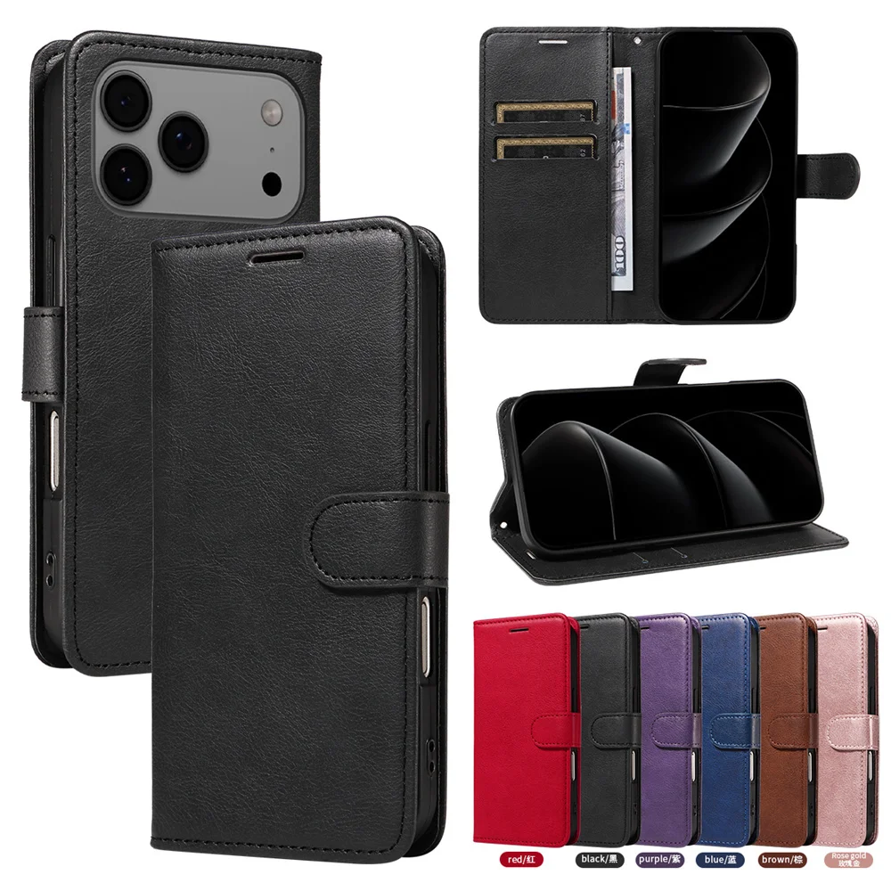 حافظة جلدية صلبة لهاتف Redmi Note 8 8T 9 9S 10 10S 10T 11 11S Pro 8A 9A 9C 9T 10A 10C 11A 5G محفظة قلابة غطاء بطاقة #1