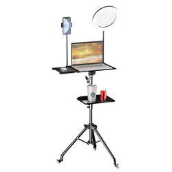 DNZJ-01 Laptop Stand Floor Height Increasing Desktop Shelf Live Broadcast Standing Office Rotating Tray Tripod