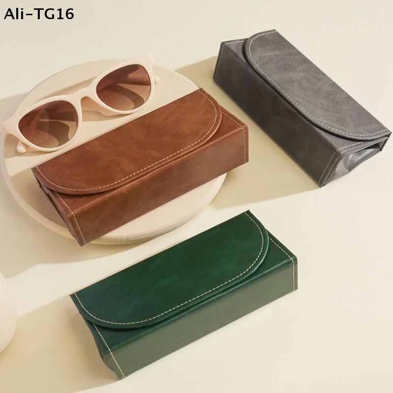 Premium PU Großraum-Brillenetui für Herren, stoßfest, tragbar, Brillen-Aufbewahrungsbox, Brillenbox als Geschenk