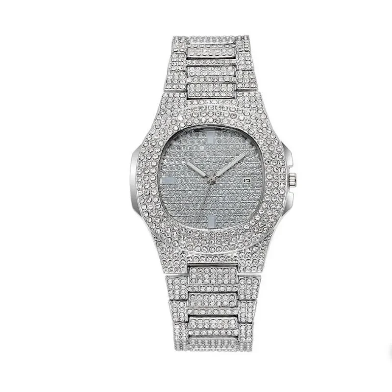 Hoge Kwaliteit Luxe Mode High-End Sky Star Full Diamond Stalen Riem Dame Quartz Horloge Student Meisje Business Sport Klok Retro