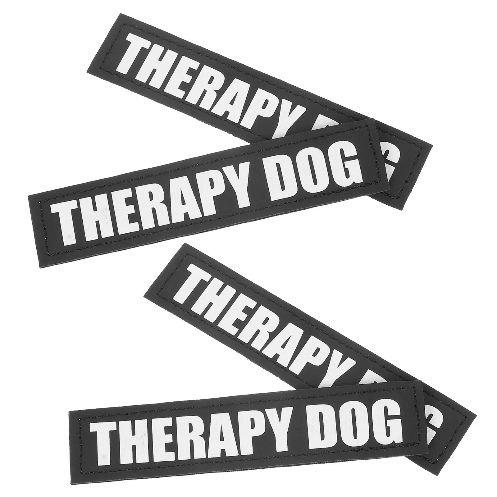 

2 Pairs Dog Harness Stickers Reflective Vest Patches for Pets Durable PU Material S Dog Collar Leash Accessories Pet Supplies